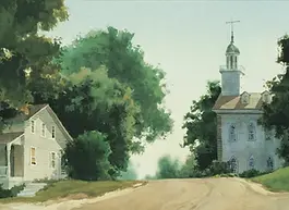 Joseph Smith, with Oliver Cowdery, Sidney Rigdon, and other Church leaders present