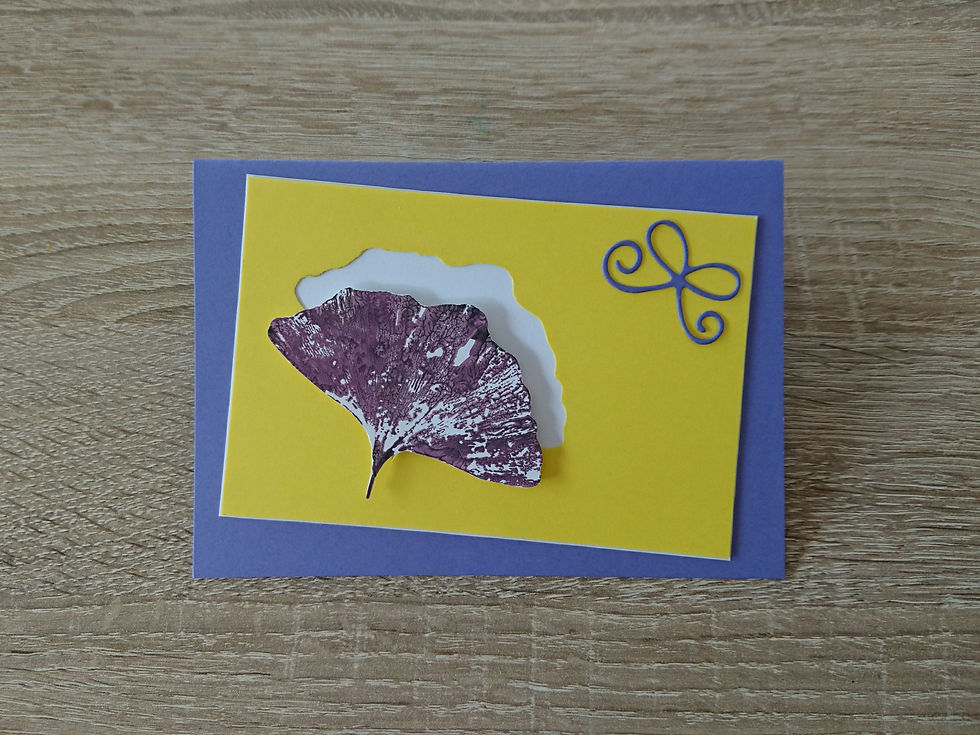 Glückwunschkarte Ginkgoblatt