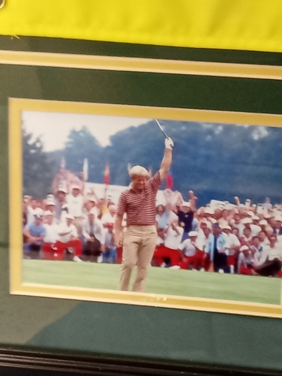 Thumbnail: Jack Nicklaus Autographed 2022 Masters Flag — JSA Authenticated