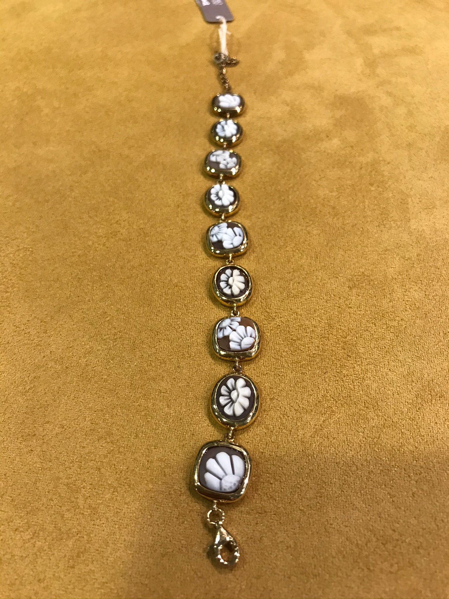 Bracciale Argento con Camei a fiore