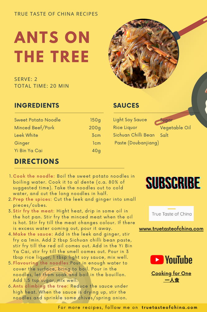 Ants On The Tree The Hot & Spicy Sweet Potato Noodle Recipe