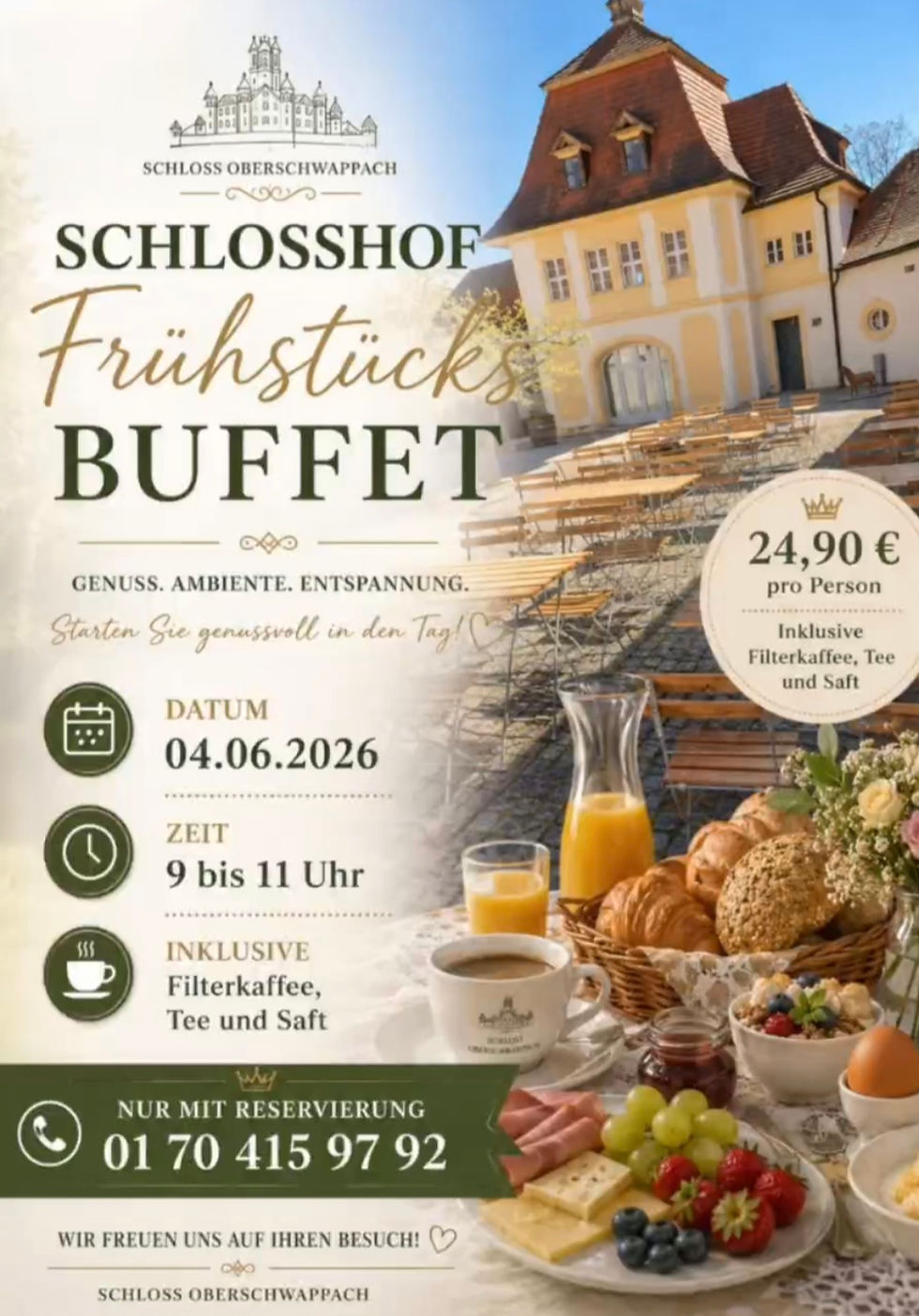 Schlosshof Frühstücks Buffet