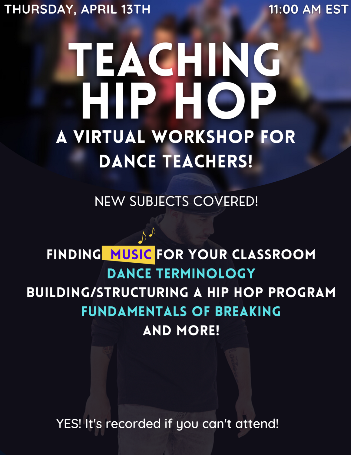 Webinar Series: Teaching Hip Hop (4-13-23)