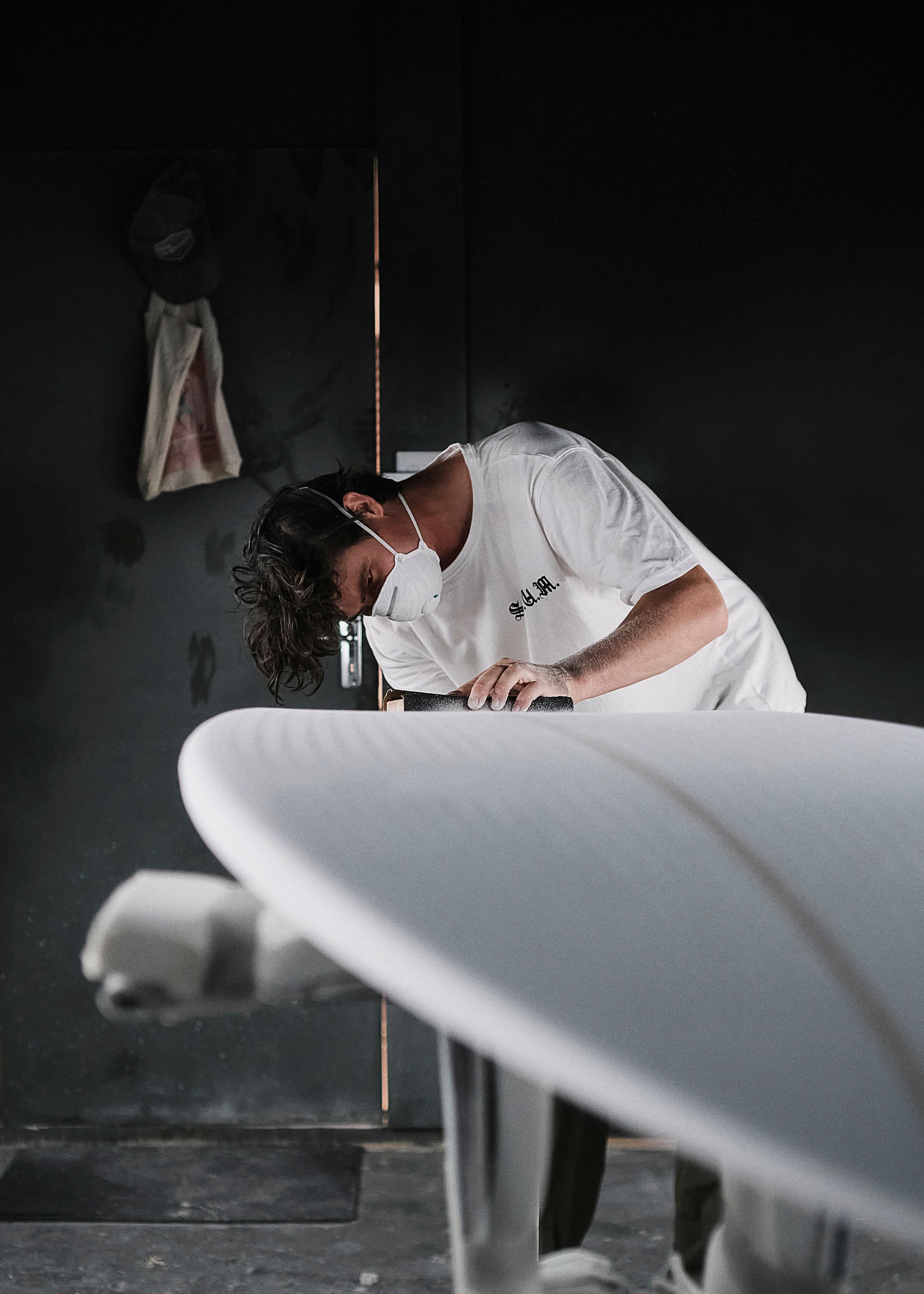 Acrylic Print : Board Shaper Sanding