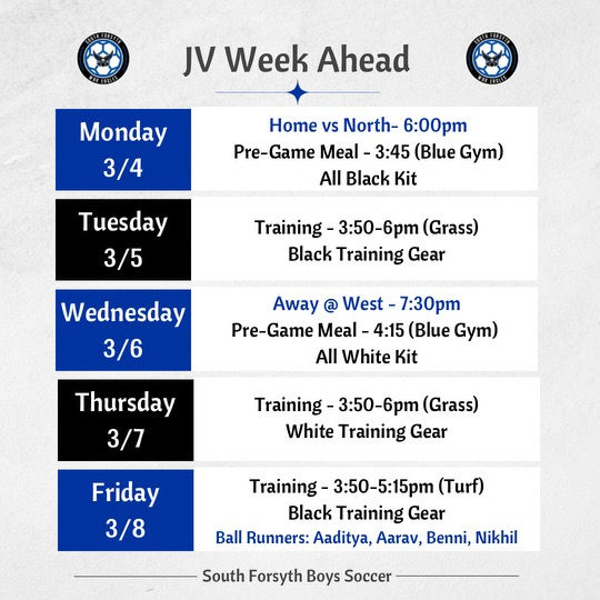 SFHS Boys - JV Training (Turf)