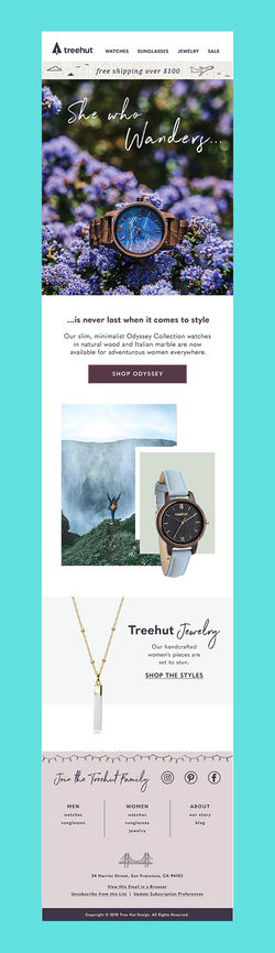 treehut email design 2