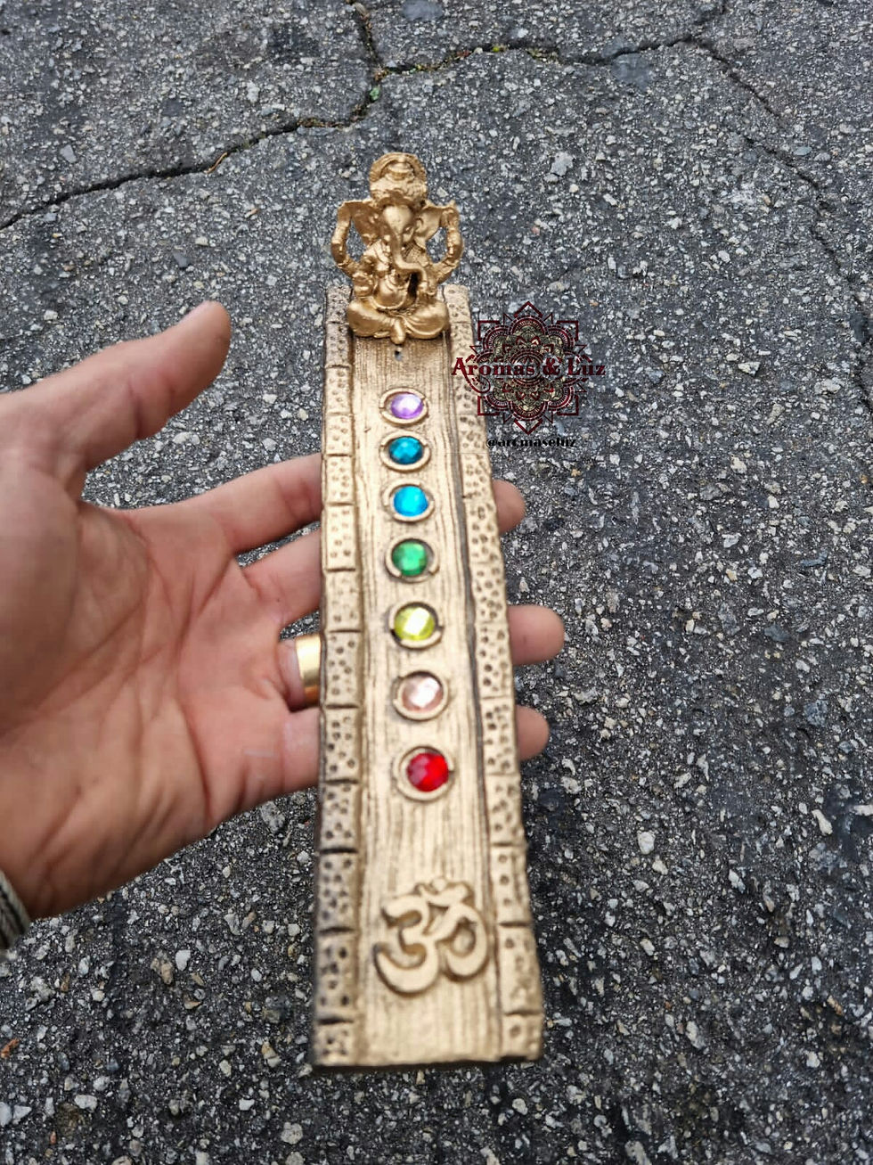 Miniatura: Incensário 07 Chakras Lord Ganesha - 