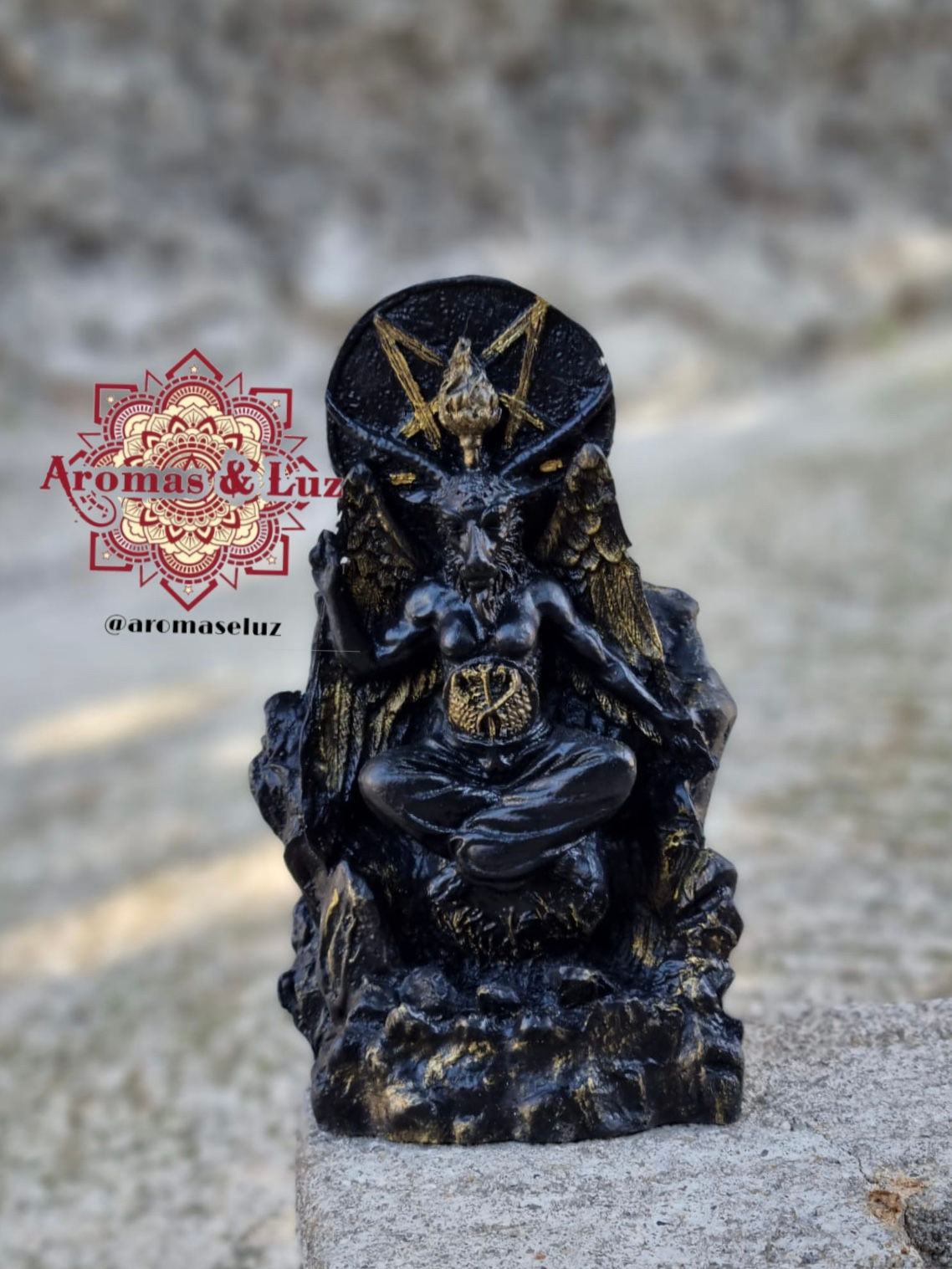 Incensário Baphomet Wicca em Resina