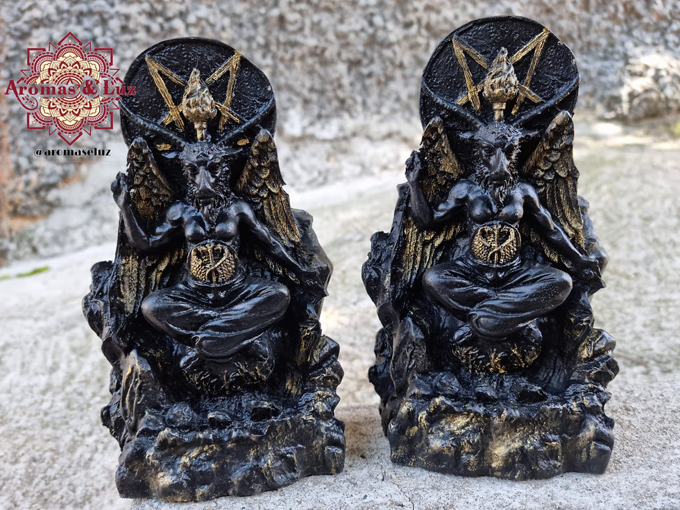 Miniatura: Incensário Baphomet Wicca em Resina