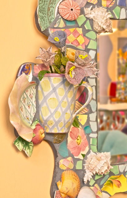 Basket of Shells Mirror (detail)