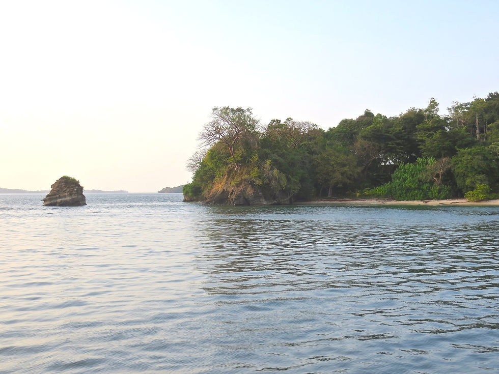 Isla Platanita at high tide