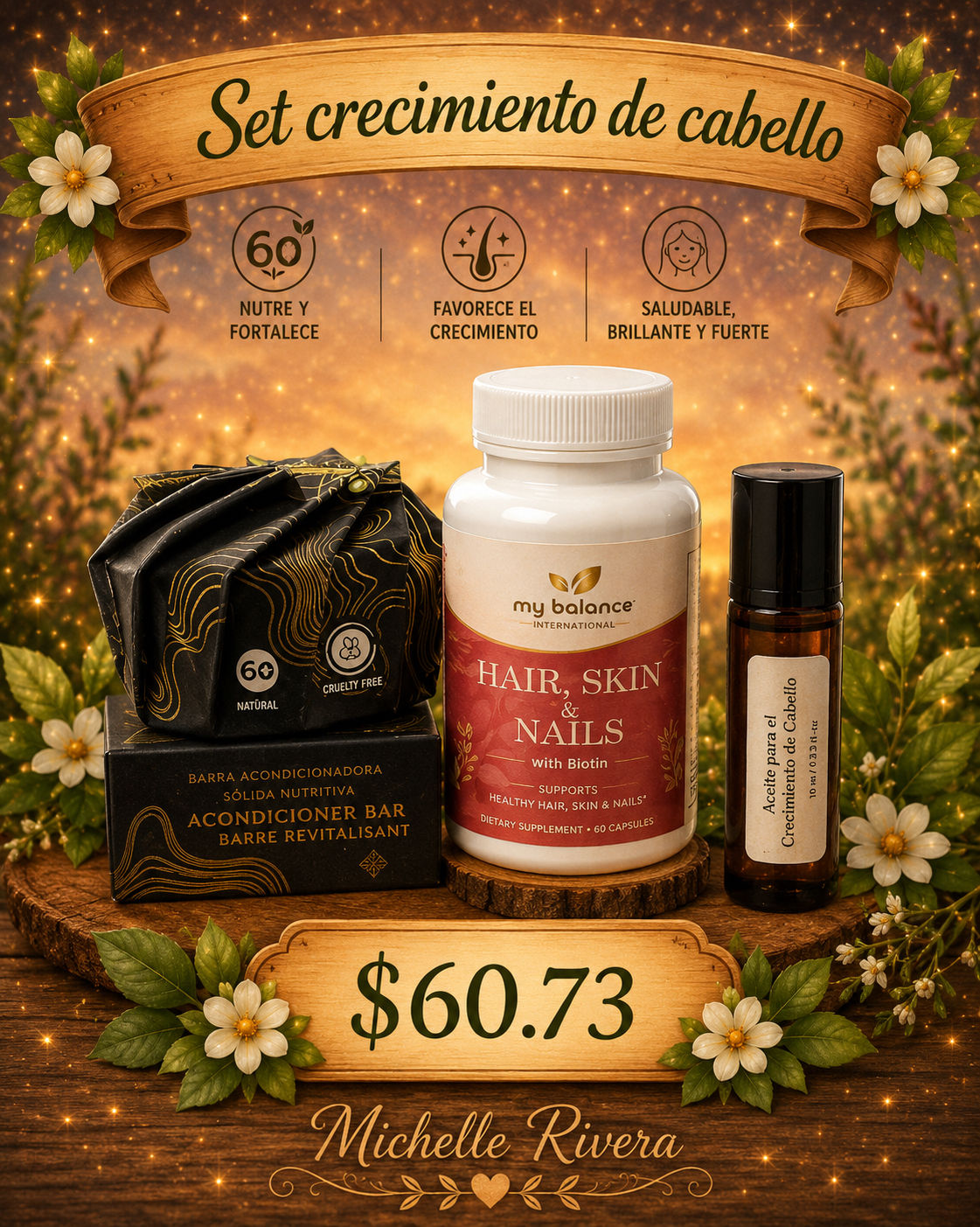 Set crecimiento de cabello