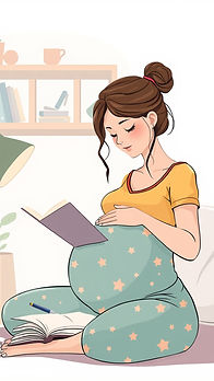 pregnant woman researching .jpg