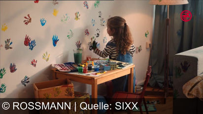 Rossmann Werbung Kind Fingerfarbe