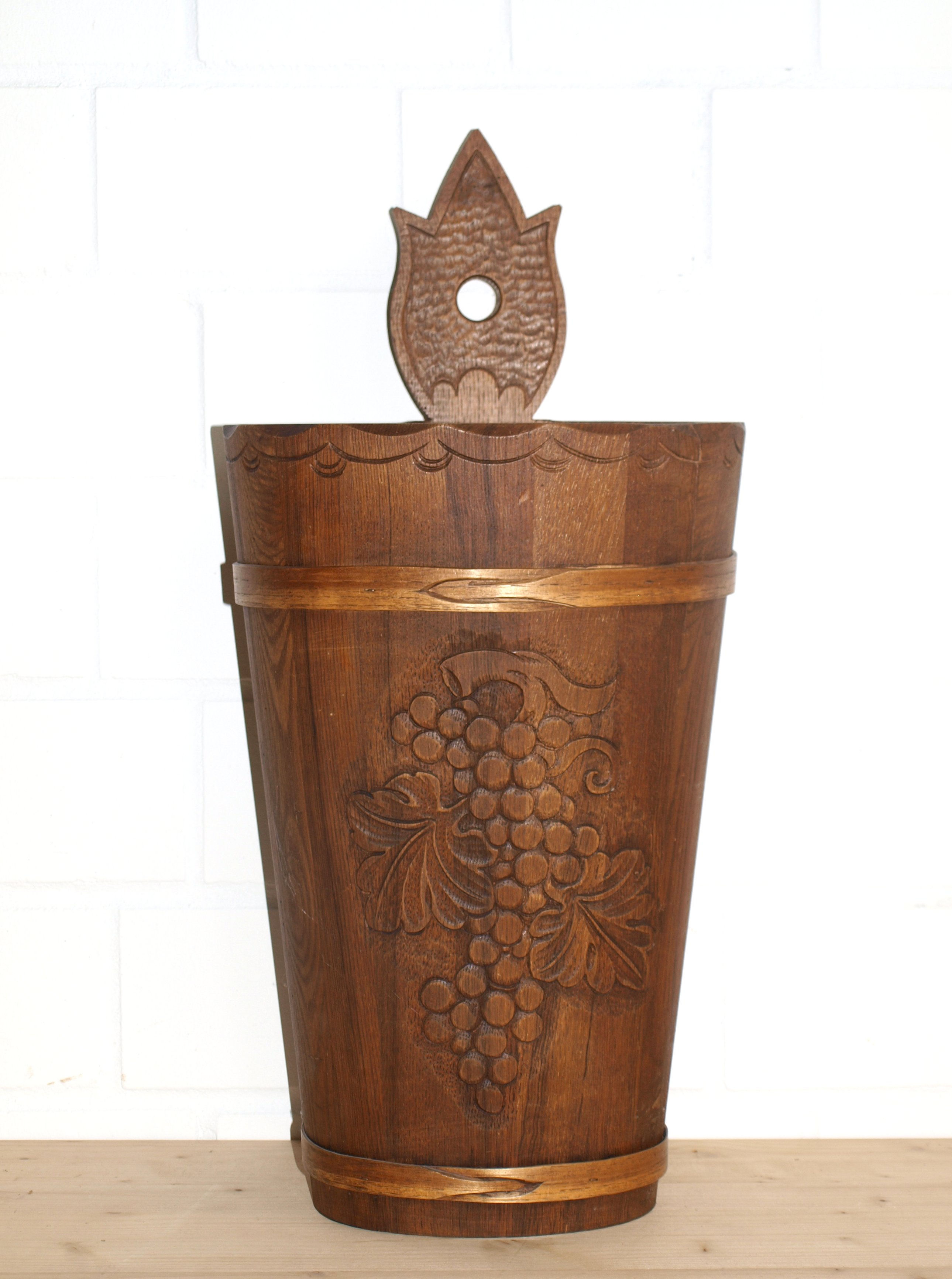 Deko (Nr.044) Schirmständer Trauben massiv Holz