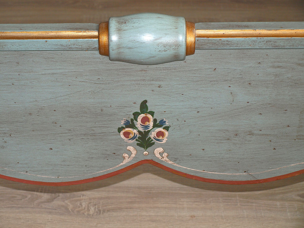 Miniaturbild: Bett (Nr.1308) Voglauer Anno 1700 altblau Doppel - Futonbett