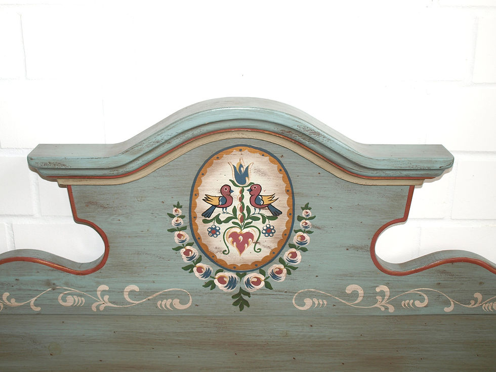 Miniaturbild: Bett (Nr.1308) Voglauer Anno 1700 altblau Doppel - Futonbett