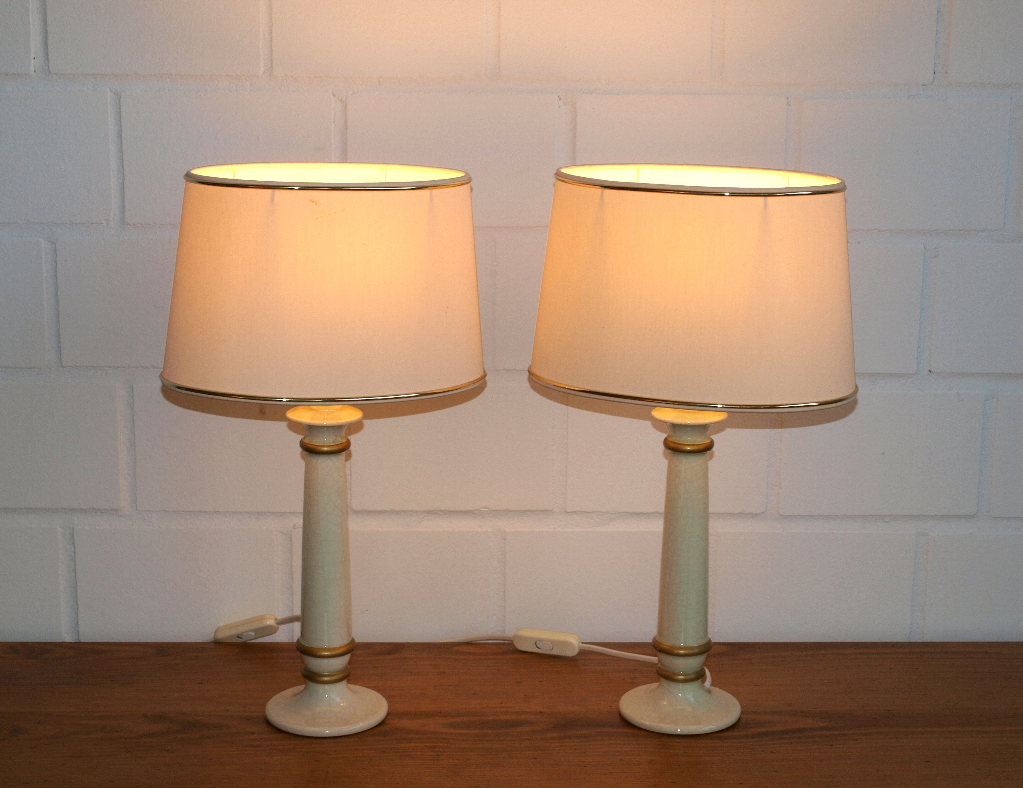 Lampen Set (Nr.714) Nachtischlampen gesprenkelt