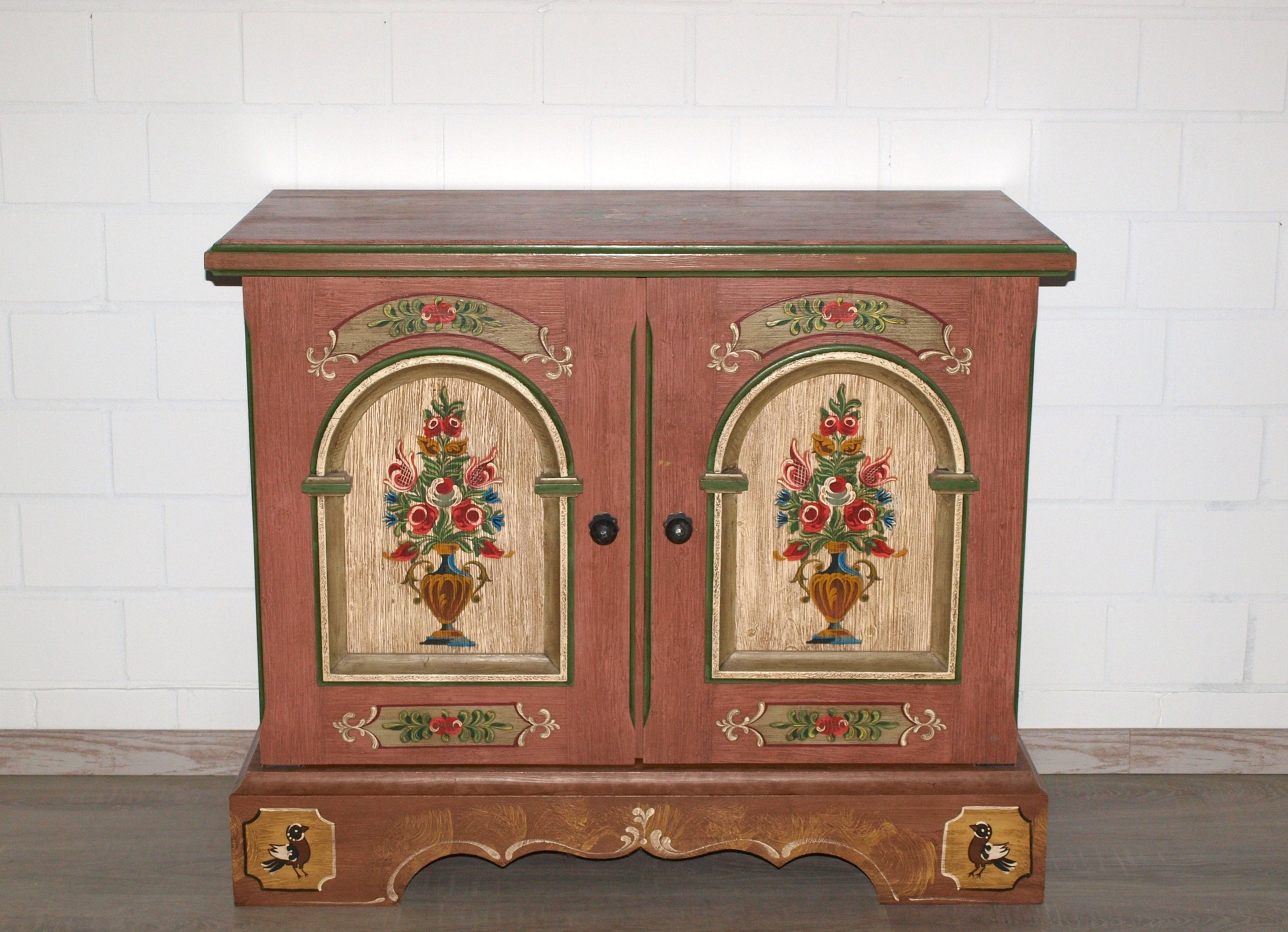 Kommode (Nr.699) Voglauer Anno 1800 altrosa Bauernschrank Fichte