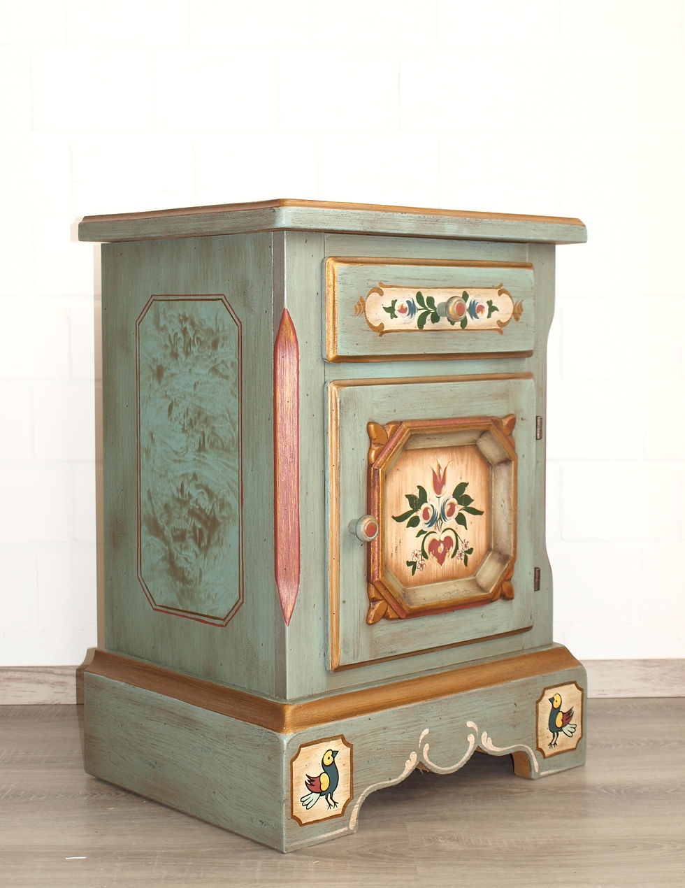 Miniaturbild: Bett (Nr.1079) Einzelbett inkl. Ns. Voglauer Anno 1700 altblau