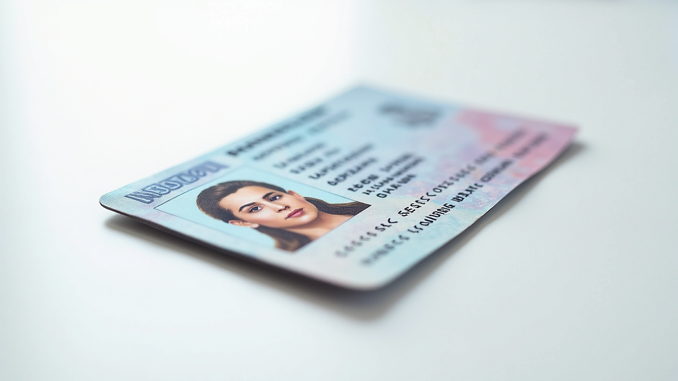 close-up view of a biometric passport photo on a white background