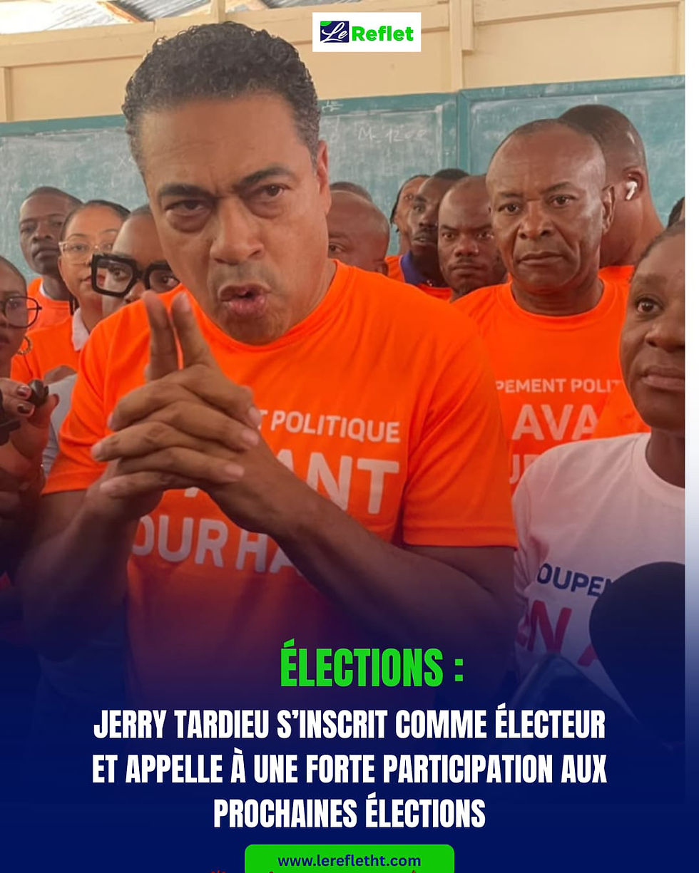 Jerry Tardieu s’inscrit comme électeur et appelle à une forte participation aux prochaines élections