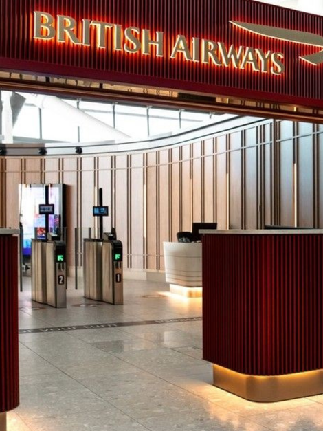 British Airways First Wing Check-in at Heathrow T5