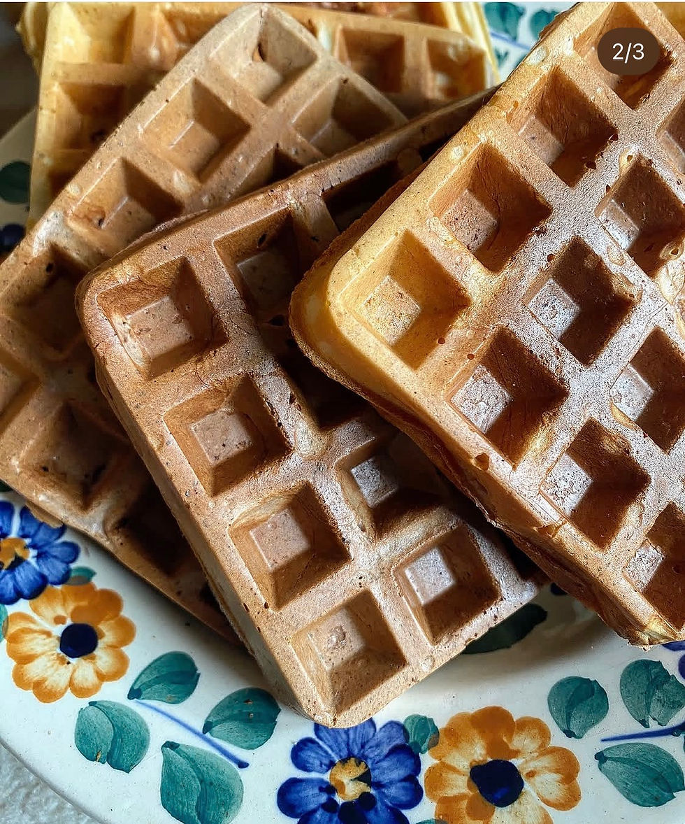 Pyszne bananowo-białkowo-orkiszowe gofry