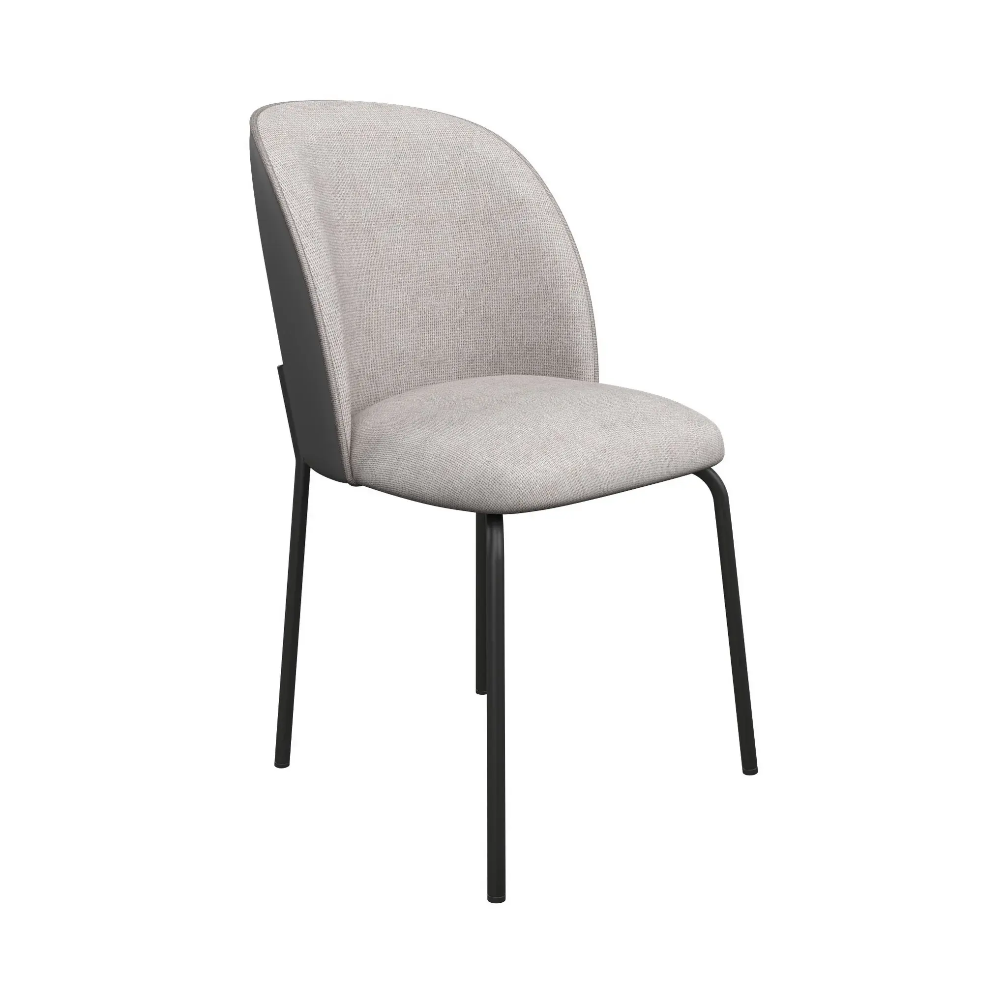 Cartier 2 Tone Grey Leather/Fabric Dining Chair - Pack of 2