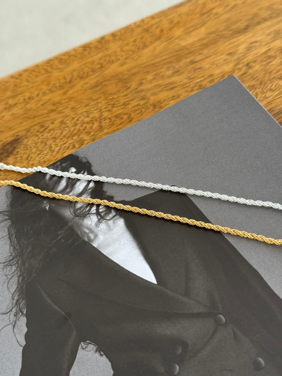 Miniatura: Pulseira torcida prata