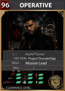 Character card of Aashif Turner from the UnderShadow universe.