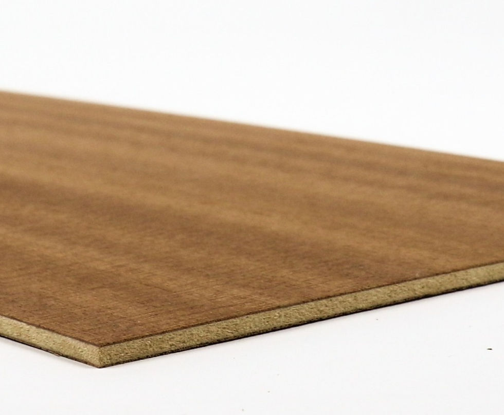 MDF Gefineerd met Mahonie hout