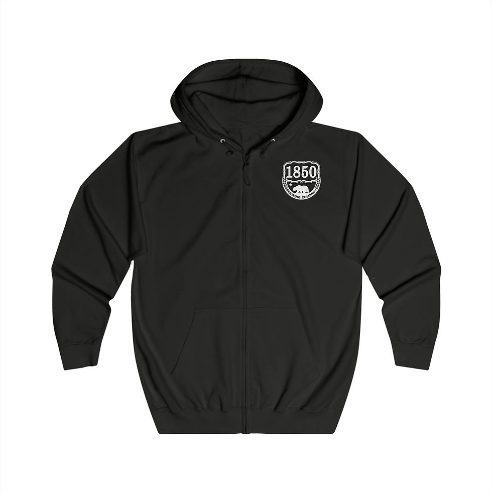 Thumbnail: Unisex Full Zip Hoodie - Bootjack Finest Pilsner Design