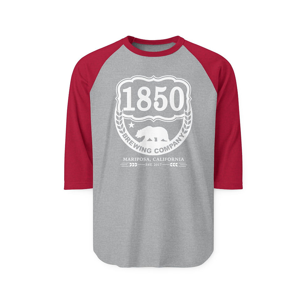 Thumbnail: 1850 Logo Unisex Raglan 3/4 Sleeve Tee