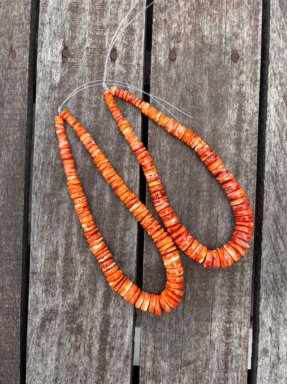 8-20mm Graduated Orange Spiny Oyster Shell Beads