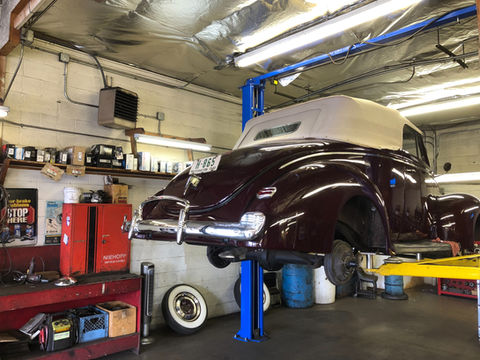 1940 Ford Deluxe in for a brake update