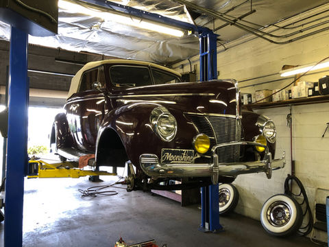 1940 Ford Deluxe in for a brake update
