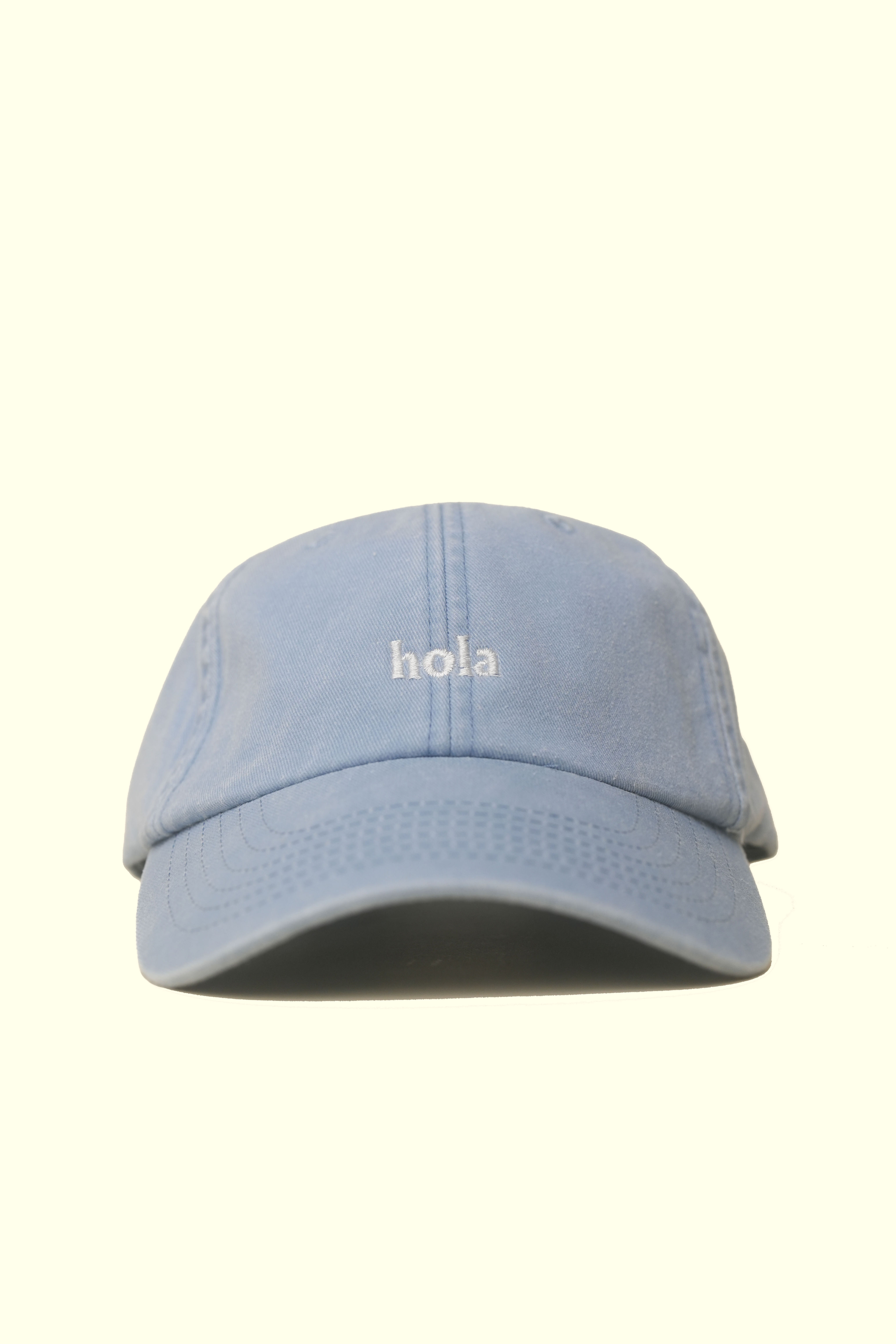 Pamula Vintage Cap „Hola“ aus 100 % Baumwolle mit hochwertiger Stickerei, verstellbare Unisex Basecap im lässigen Streetwear-