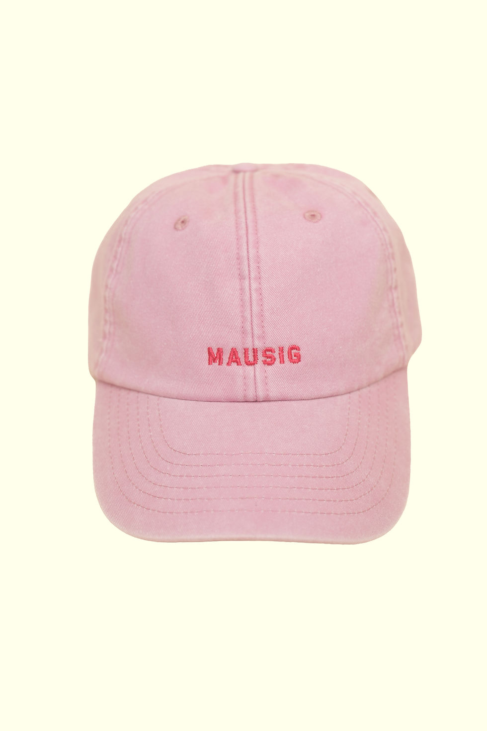 Miniaturbild: Vintage Cap „Mausig“ Baumwolle Unisex mit Stickerei und verstellbarem Verschluss