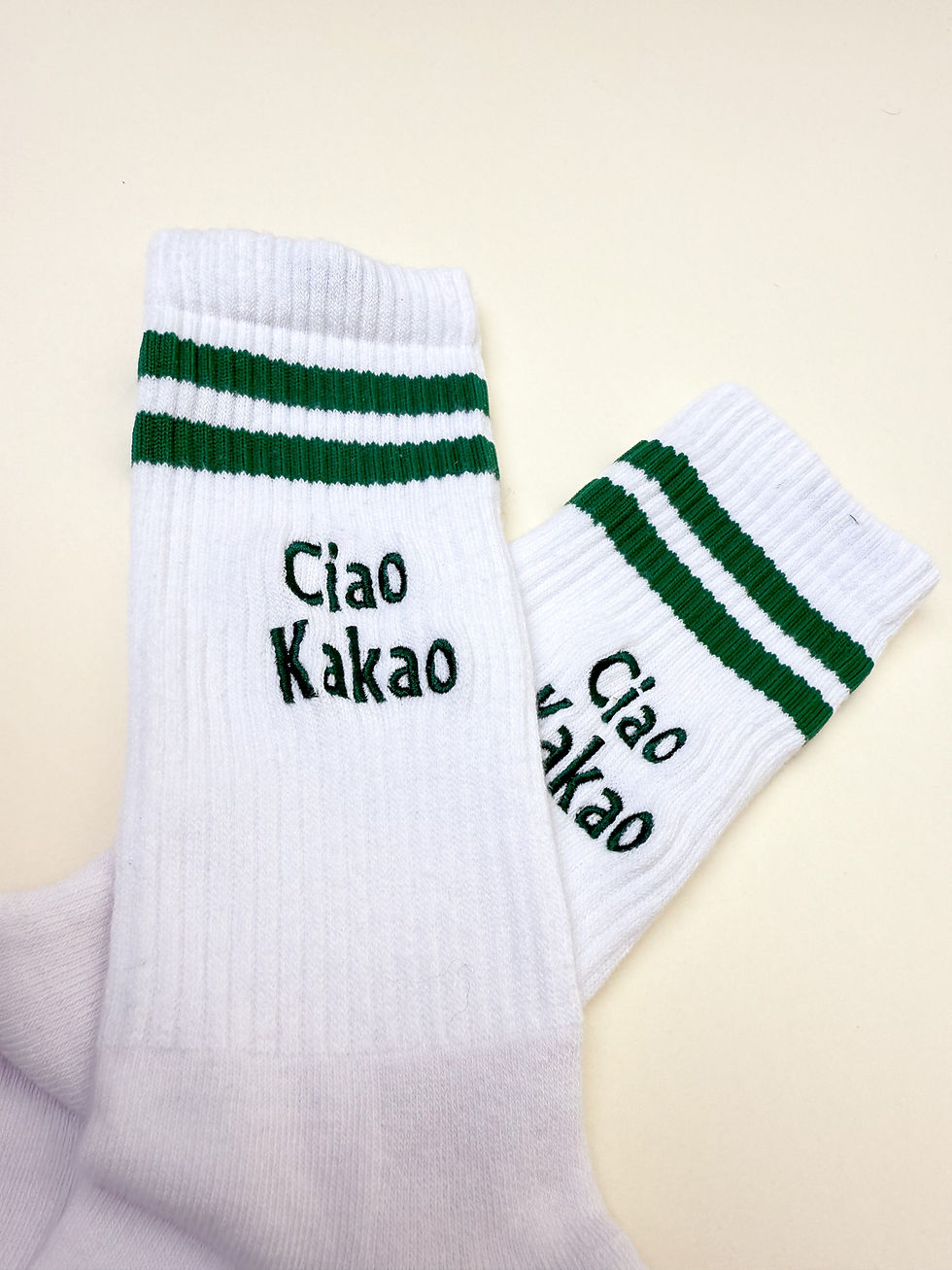 Pamula Bio-Socken mit besticktem Ciao Kakao Spruch
