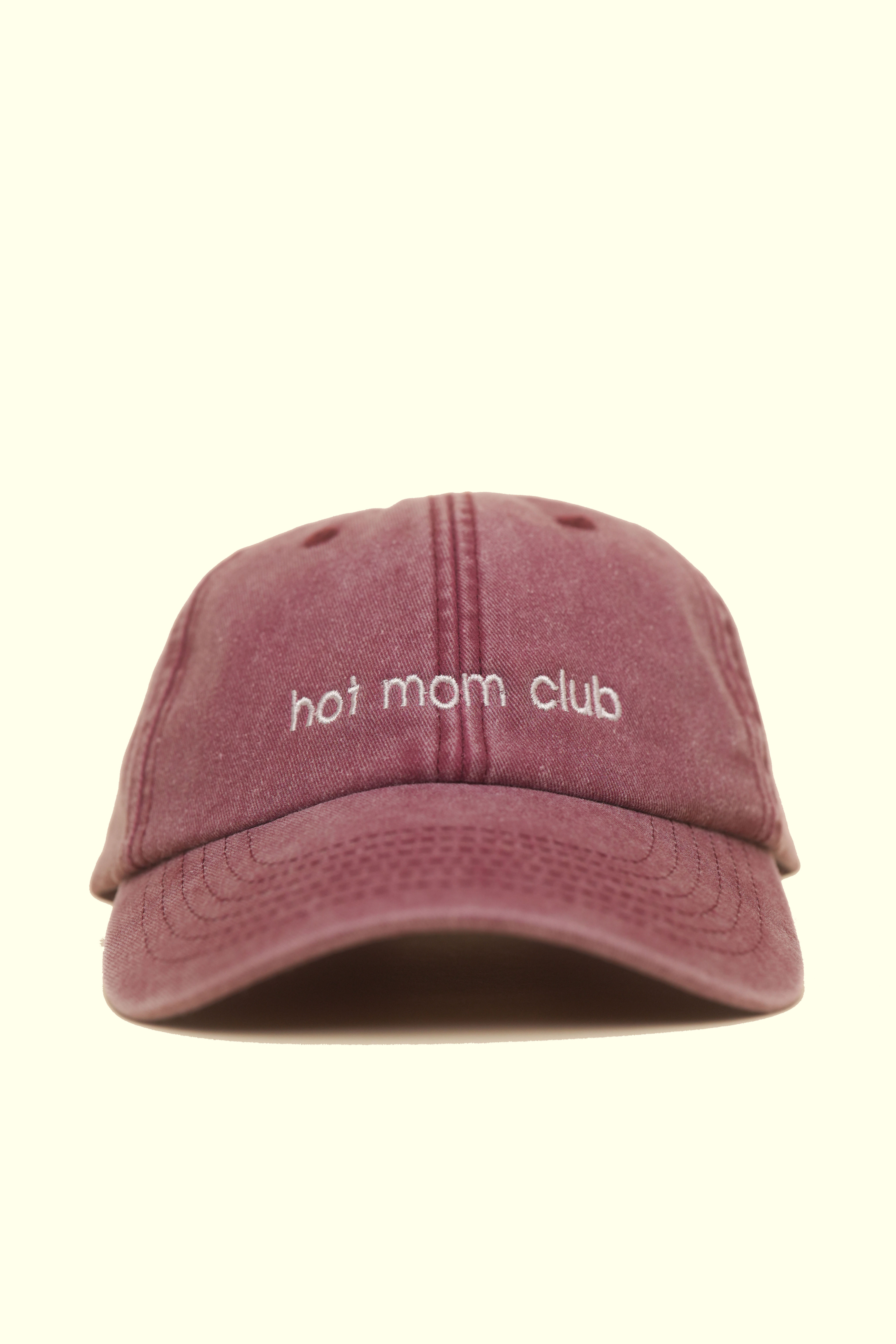 Pamula Vintage Cap „Hot Mom Club“ aus 100 % Baumwolle mit hochwertiger Stickerei und verstellbarem Verschluss im modernen Vin