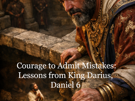 Courage to Admit Mistakes: Lessons from King Darius, Daniel 6