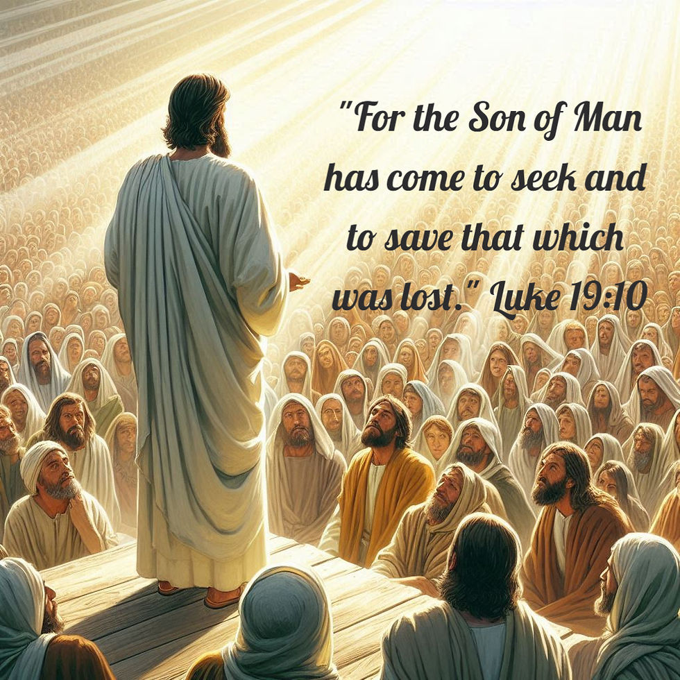 Jesus the Son of Man Luke 19:10