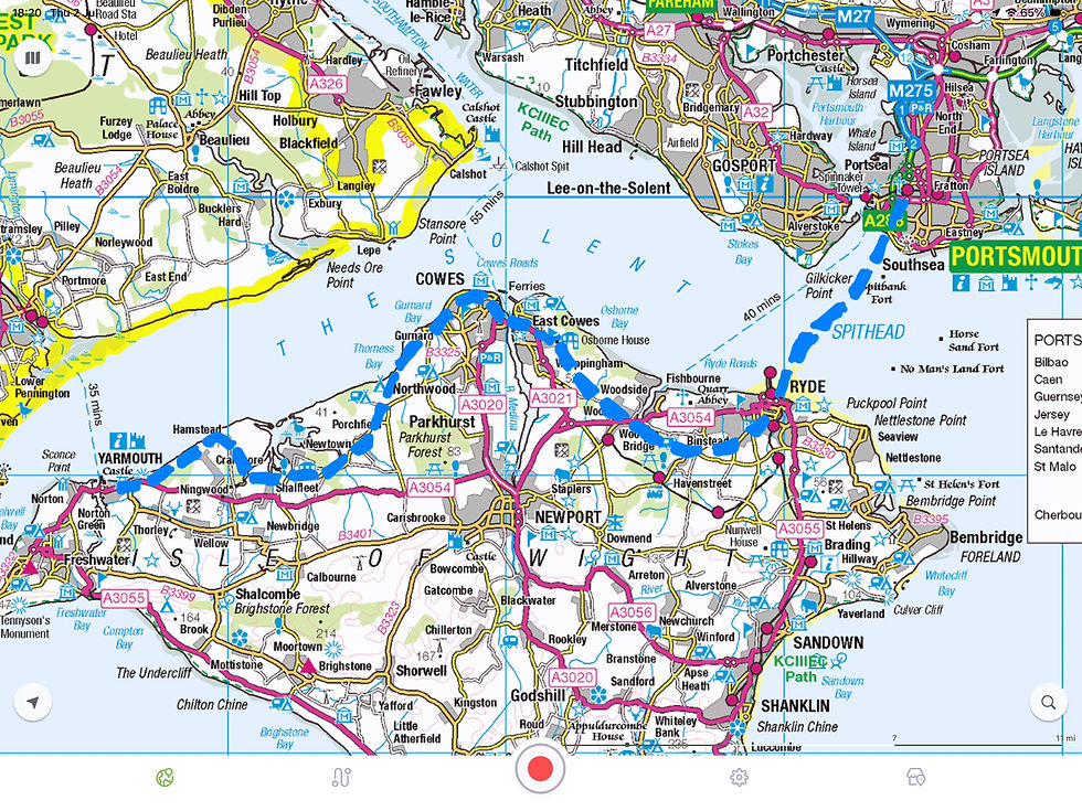 Round England Walk, Portsmouth to Lymington, via the Isle of Wight