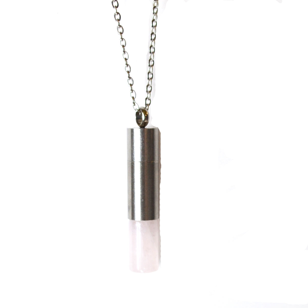Rose Quartz chamber W/ chain