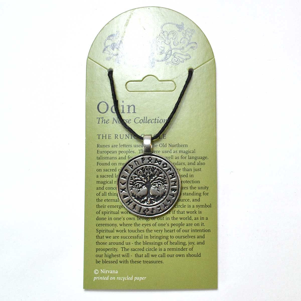 Runic Circle W Tree of Life pewter