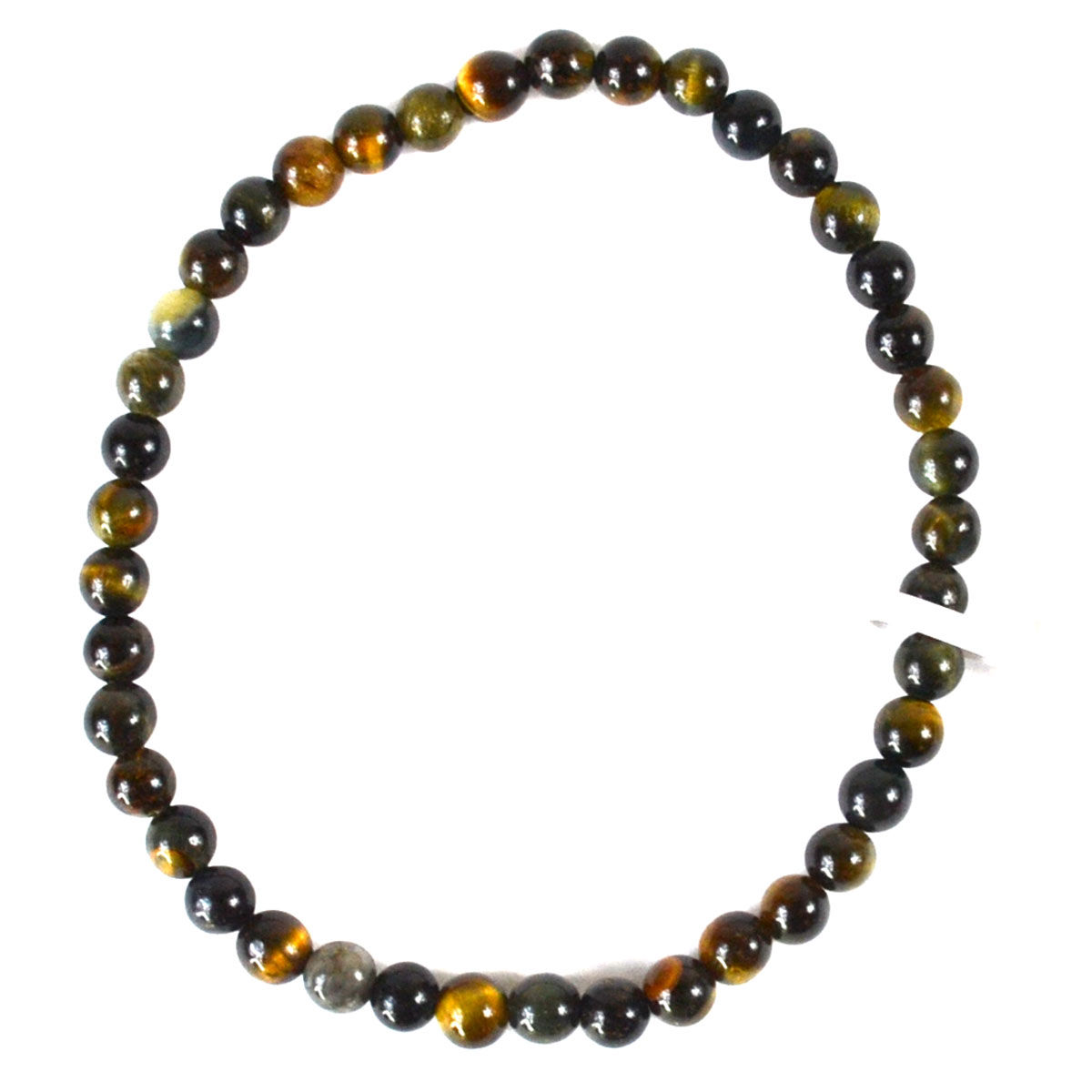4mm Tiger Eye, Blue