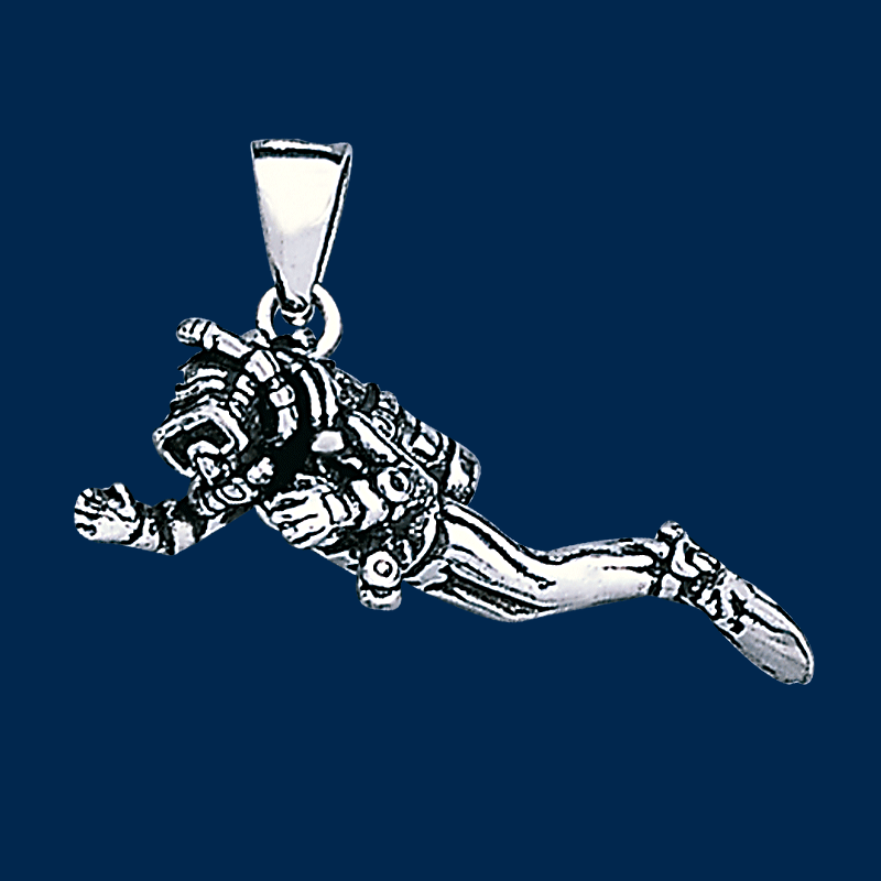 Taucher gross, volle Montur, fein ausgearbeitet