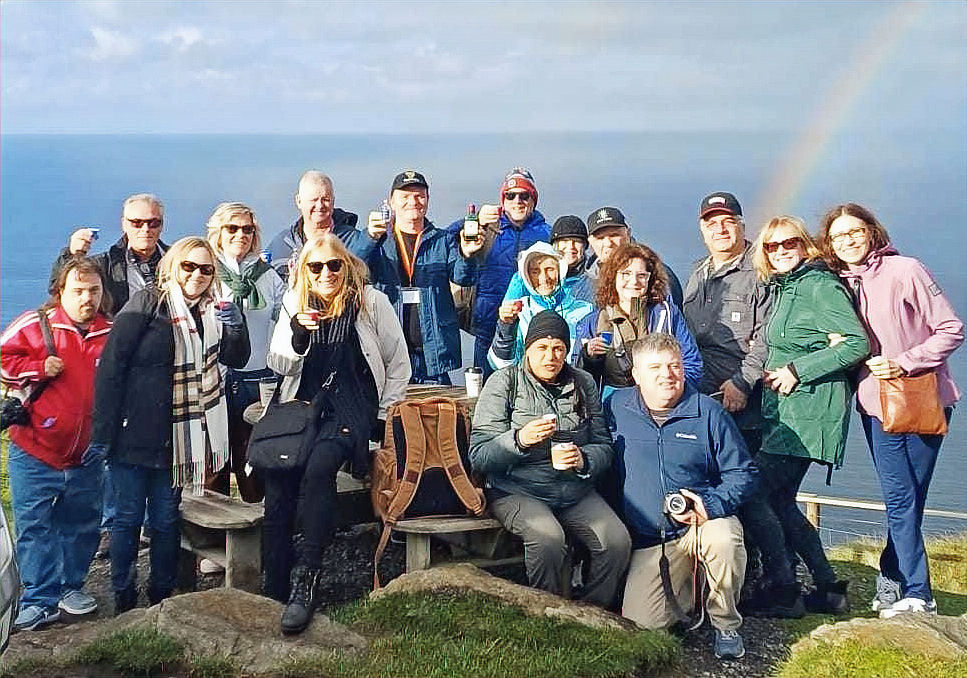 Happy Group at Slieve League Cliffs, County Donegal