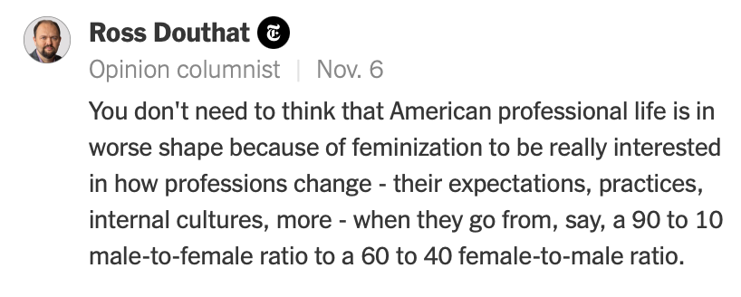 comment from "did women ruin the workplace?"